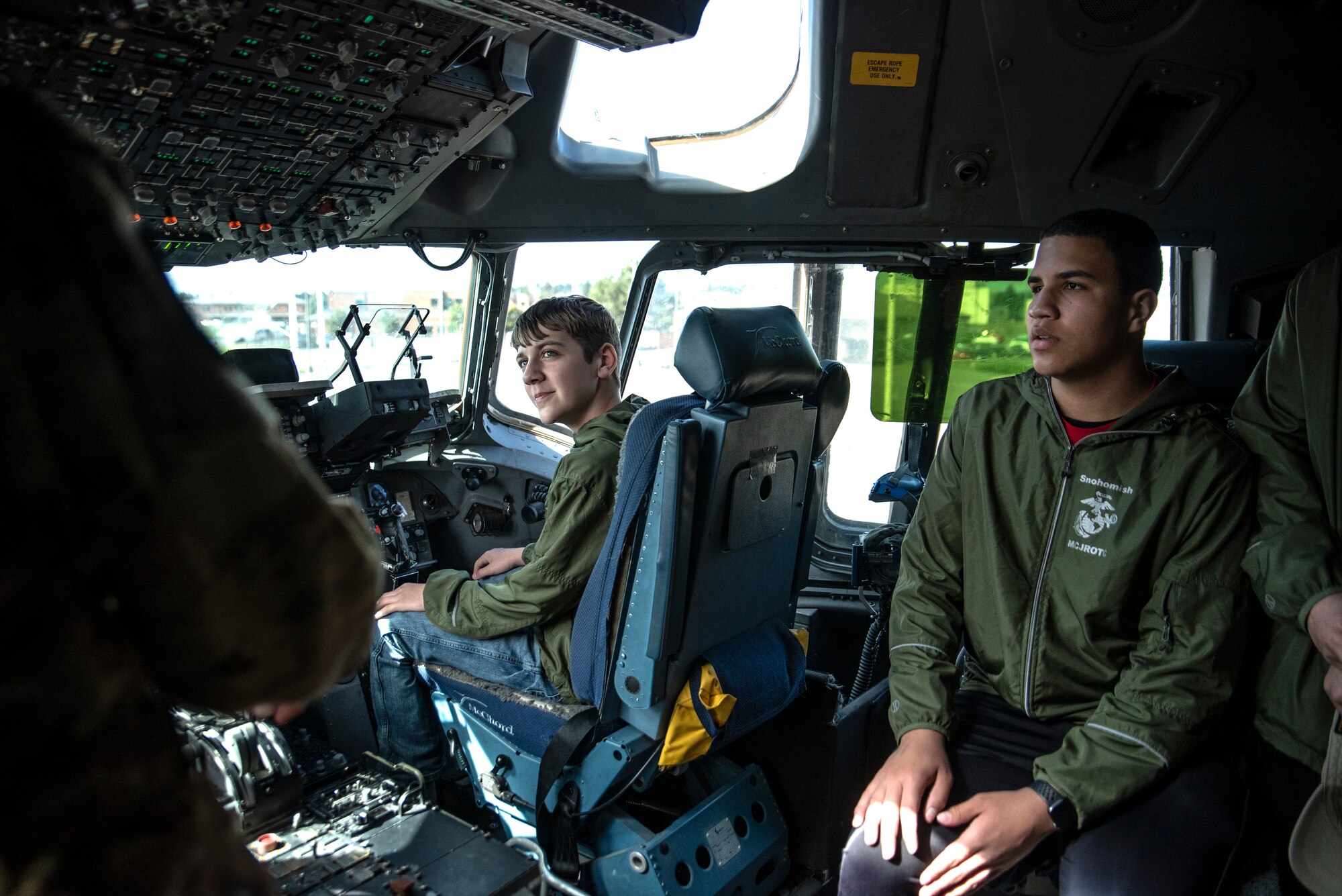 Cadets visited the 62d Airlift Wing and were able to tour a C-17 Globemaster III, receive a mission briefing from Wing leadership, and visit with various career fields to learn more about the Air Force.