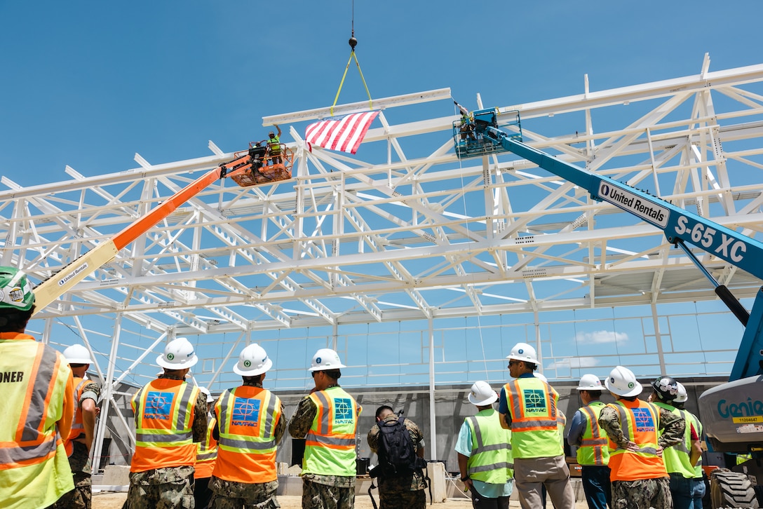 C-12W Huron Aircraft Maintenance Hangar Topping Out Ceremony photo