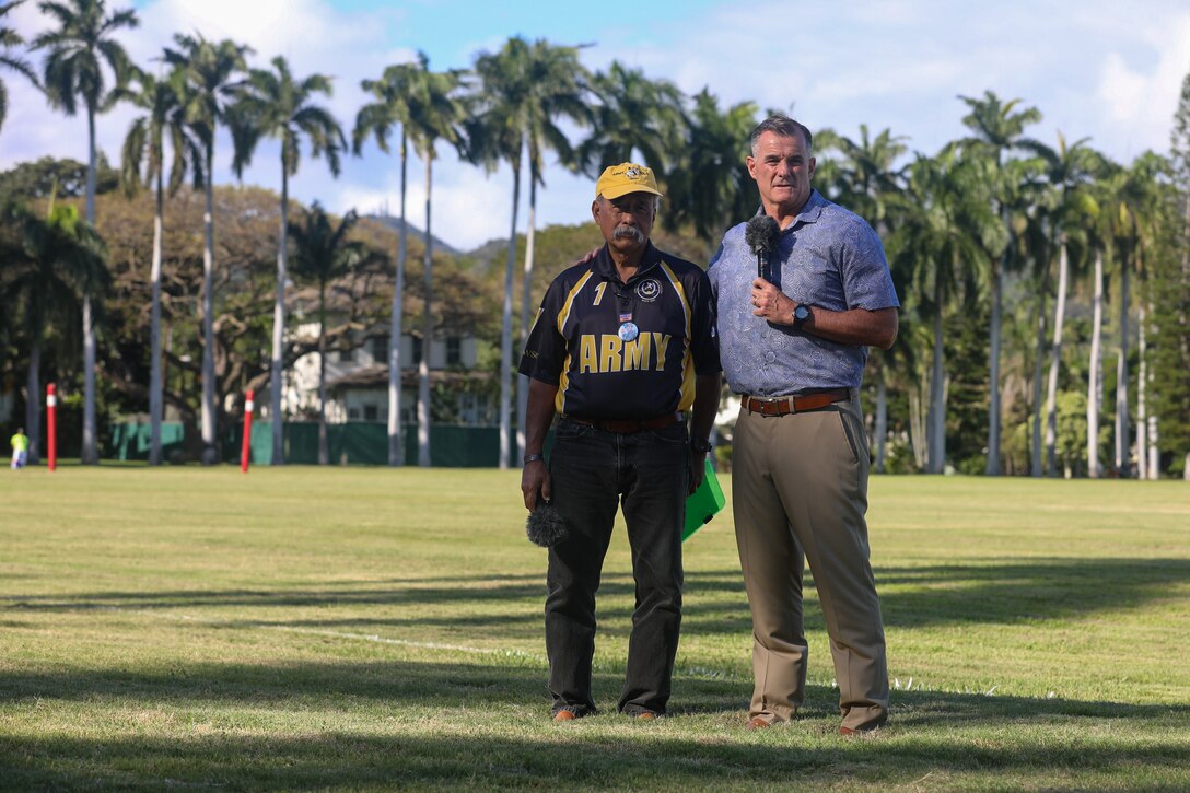 Stately horses galloped the lawns of Historic Palm Circle as Hawaii’s best polo teams demonstrated exquisite horsemanship for a polo demonstration held at Fort Shafter, Hawaii, May 15, 2023.