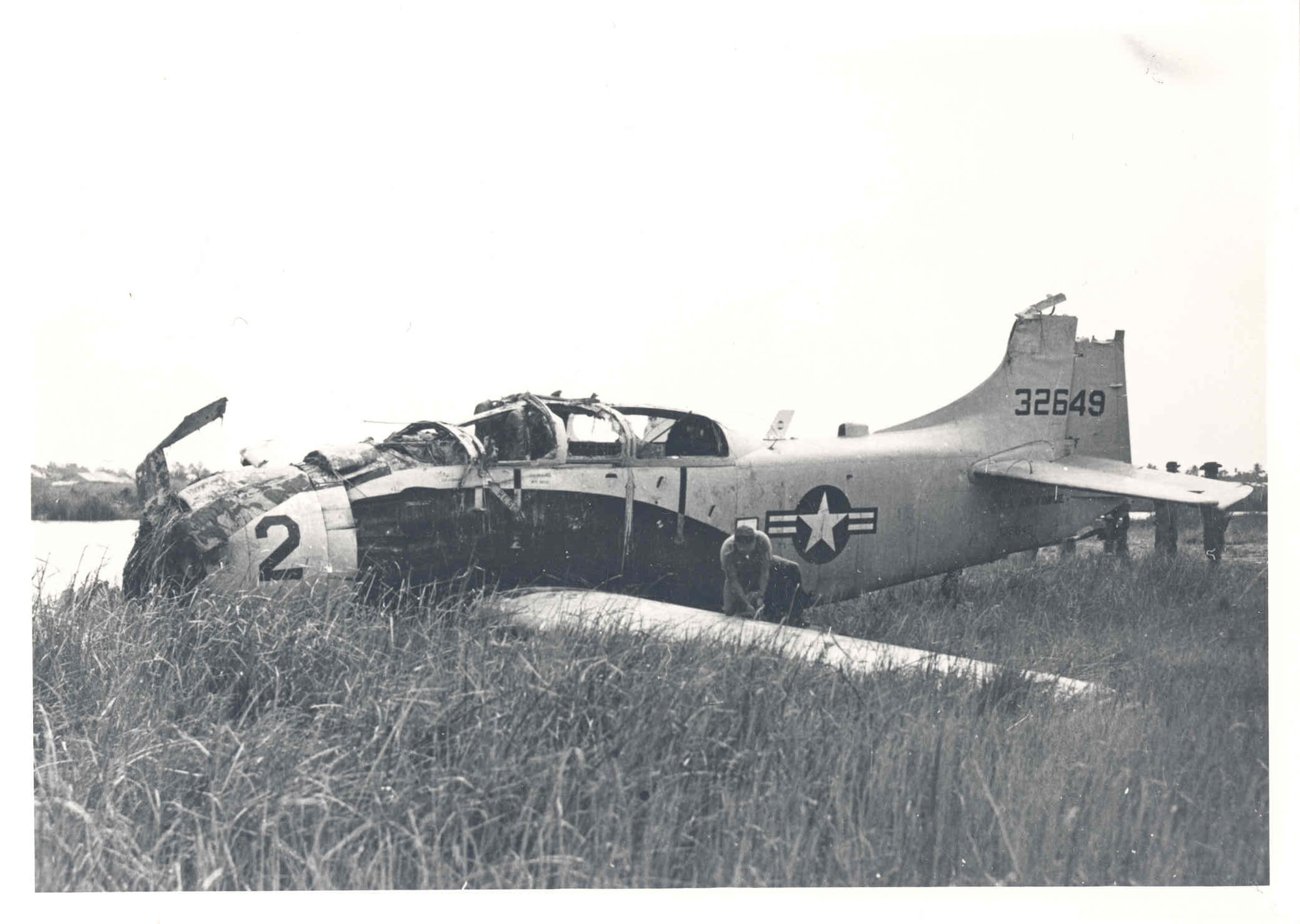 The Museum’s A-1E was severely damaged during combat in South Vietnam in 1965.