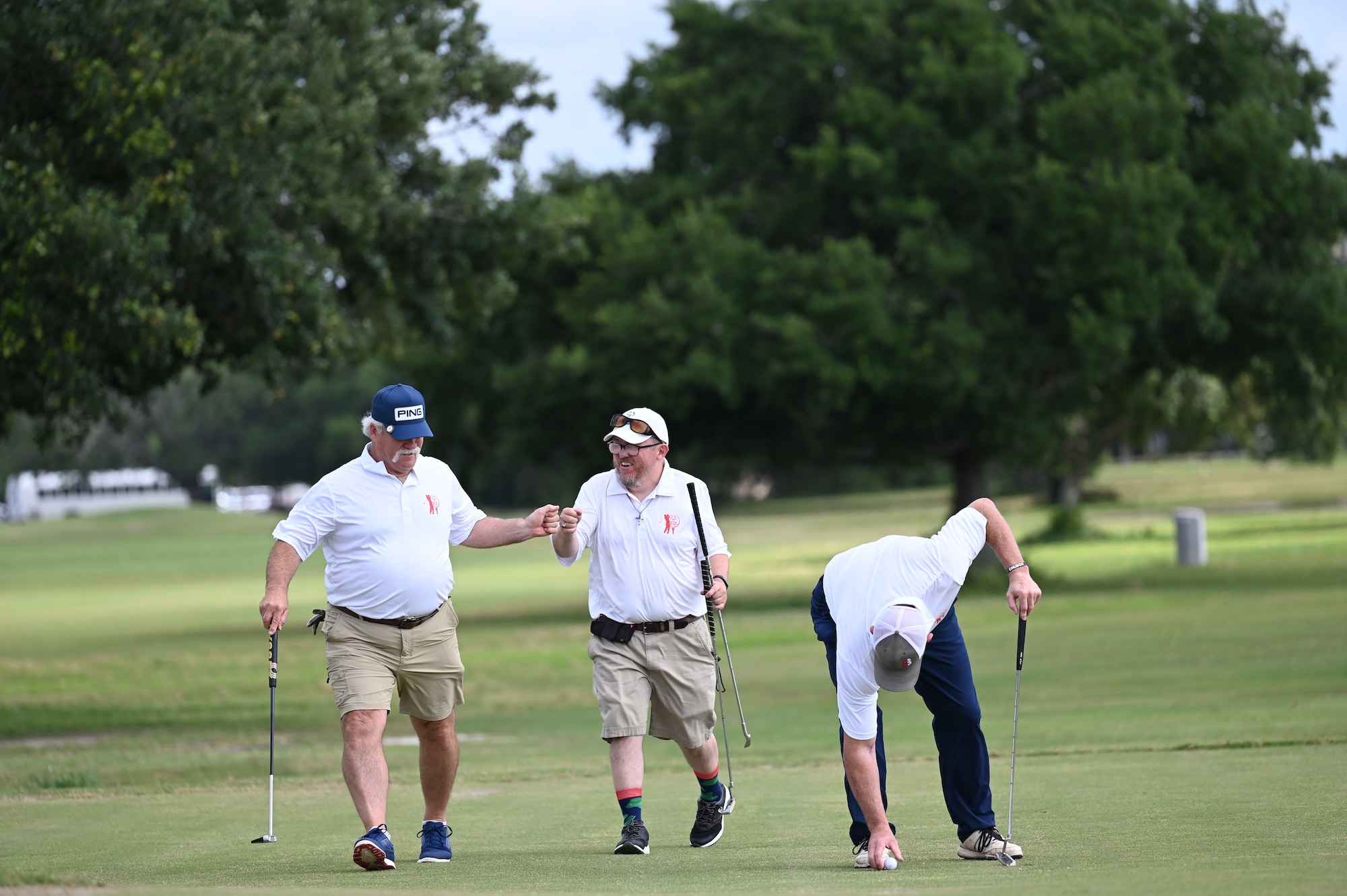 Special Olympics Mississippi athletes compete in a golf event during the SOMS Summer Games at Keesler Air Force Base, Mississippi, May 13, 2023.