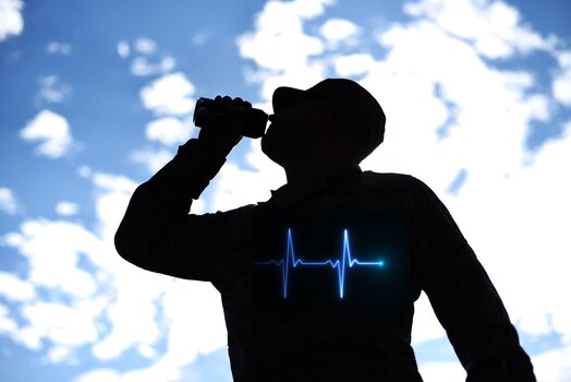  Airman drinking energy drink photo illustration