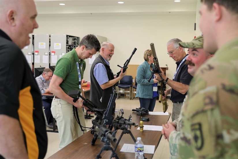 Pennsylvania’s chapter of the Employer Support of the Guard and Reserve (ESGR) held a Bosslift event for approximately 20 civilian employers of Pennsylvania National Guard members May 9-10 at Fort Indiantown Gap. The Bosslift includes a tour of several Fort Indiantown Gap facilities with the opportunity for the employers to try flight and weapons simulators, serves as a thank you to the employers for supporting their employees. Seeing the men and women they employ in action helps them understand what it means to be a Soldier or Airman. (U.S. Army National Guard photo by Sgt. 1st Class Zane Craig)