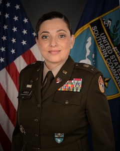 Official biography photo of Chief Warrant Officer Five Sandra M. Albelo, Command Chief Warrant Officer,  U.S. Southern Command.