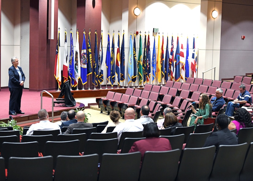 People in an auditorium