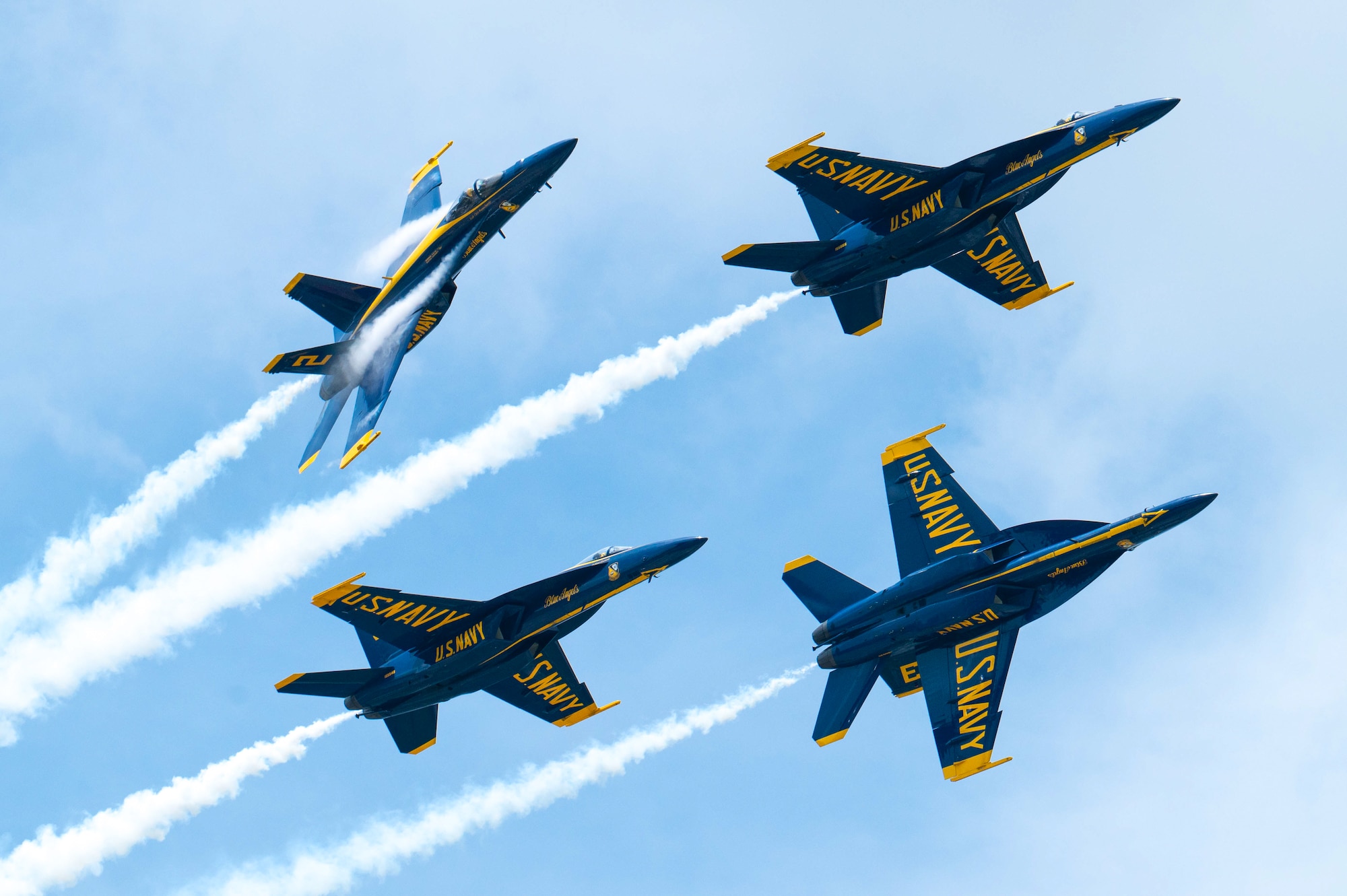 4 aircraft fly overhead