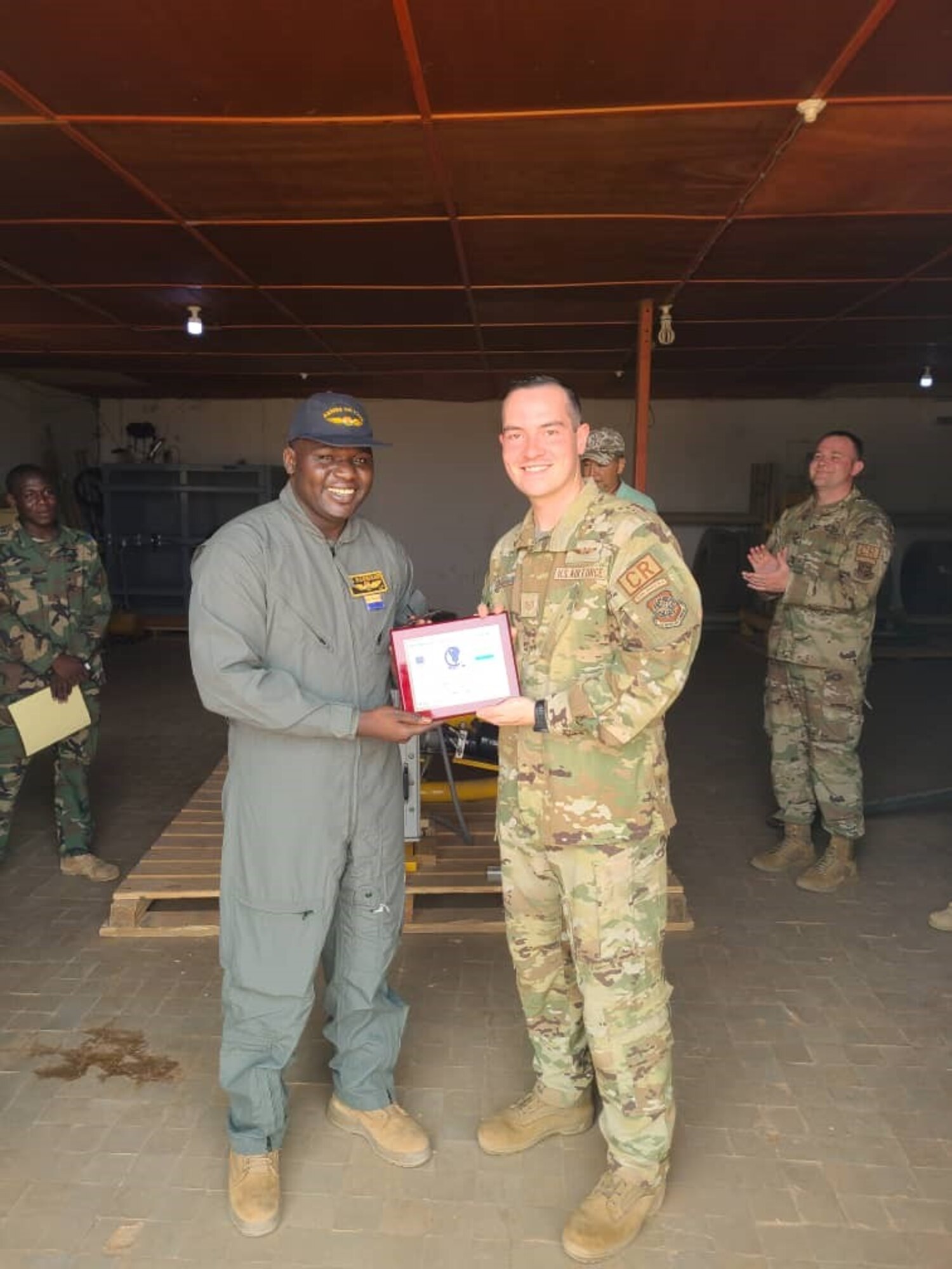 Airmen assigned to the 818th Mobility Support Advisory Squadron shared best practices with 58 aircraft maintainers in the Nigerien Air Force regarding their C-130 program.