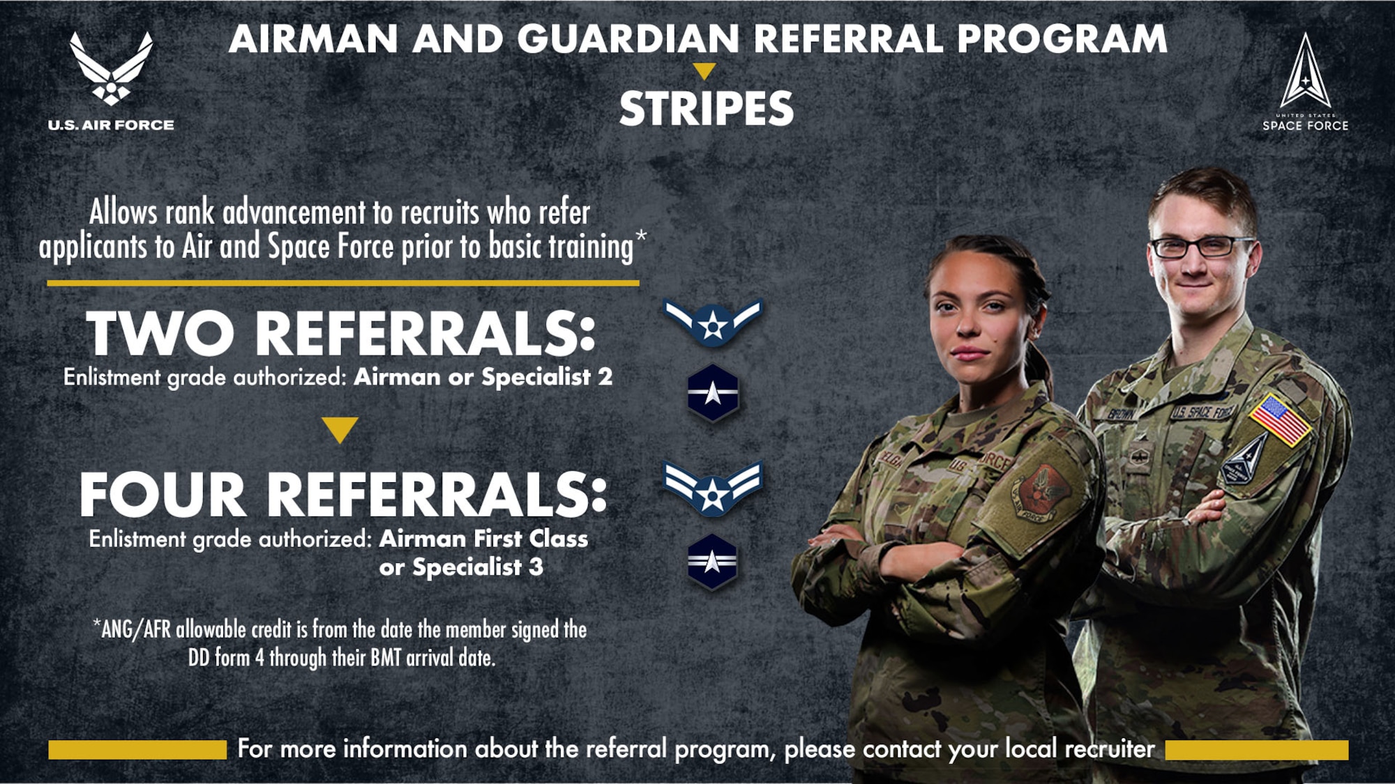 Air Force, Space Force to offer medals, promotions for recruiting support