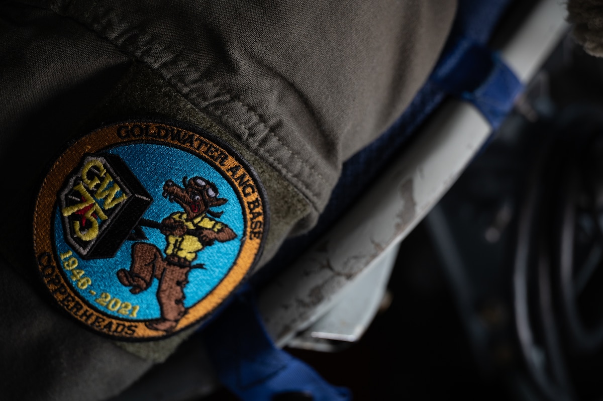 U.S. Air Force Air National Guard Staff Sgt. Stefanie Khodeir, 161st Air Refueling Wing boom operator, performs refueling checks over Arizona, May 11, 2023. Goldwater Air National Guard Base, Arizona, supported aircraft with refueling operations during RED FLAG-Rescue 23-1. (U.S. Air Force photo by Airman 1st Class Jasmyne Bridgers-Matos)