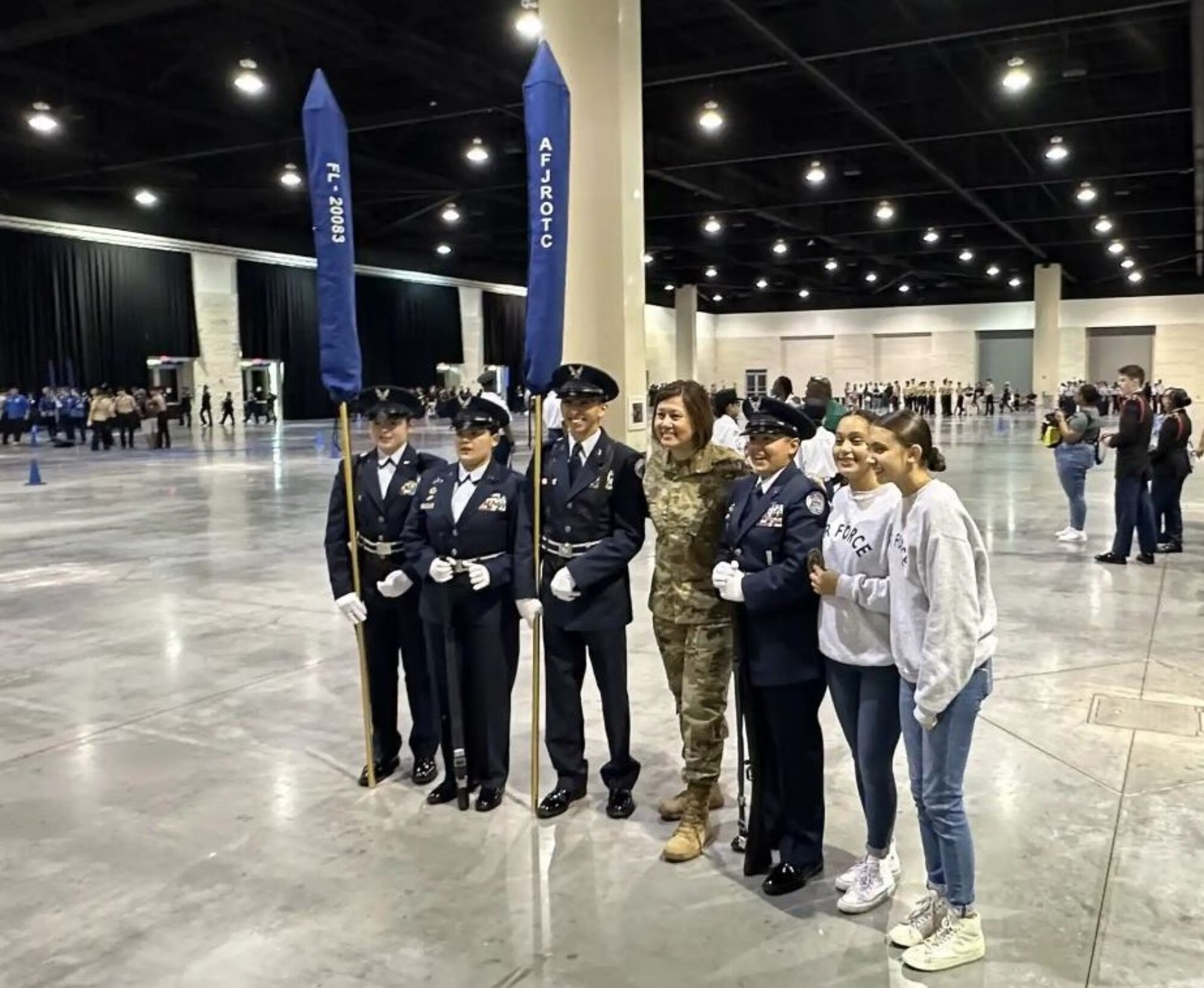 CMSAF visit with cadets at the 2023 National High School Drill Team Championships