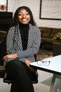 Jasony Johnson, daughter of U.S. Army Maj. Nakisha Johnson and Chief Warrant Officer 4 Anthony Johnson, shares her story, Apr. 11, 2023, about returning as Joint Base San Antonio-Randolph’s Youth of the Year nominee at Austin, Texas, in March.
