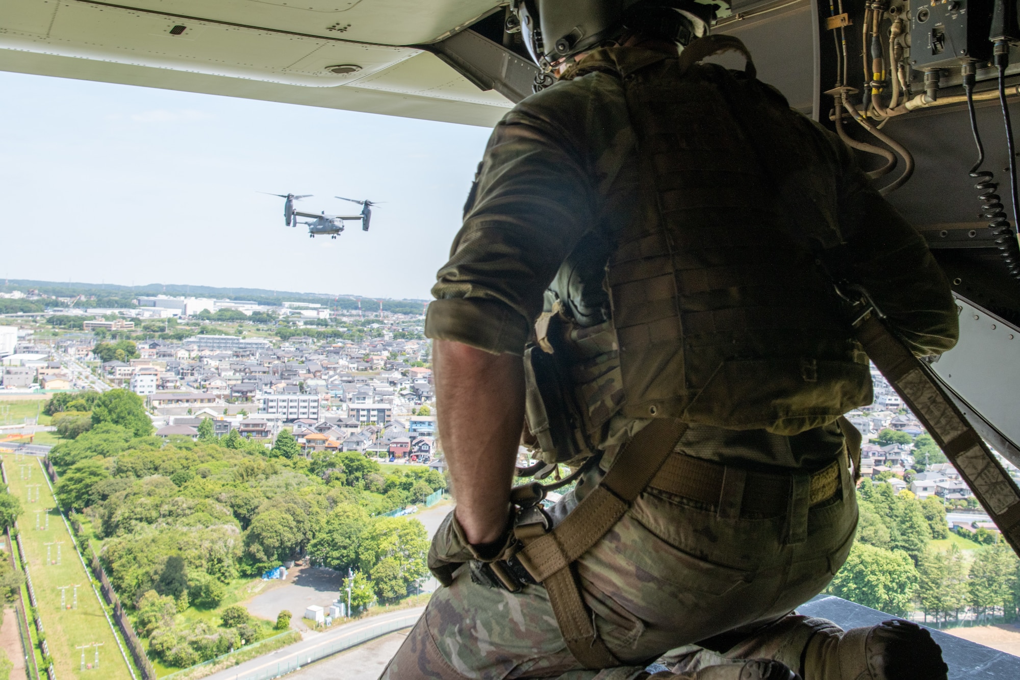 photography from inside of CV-22 in flight