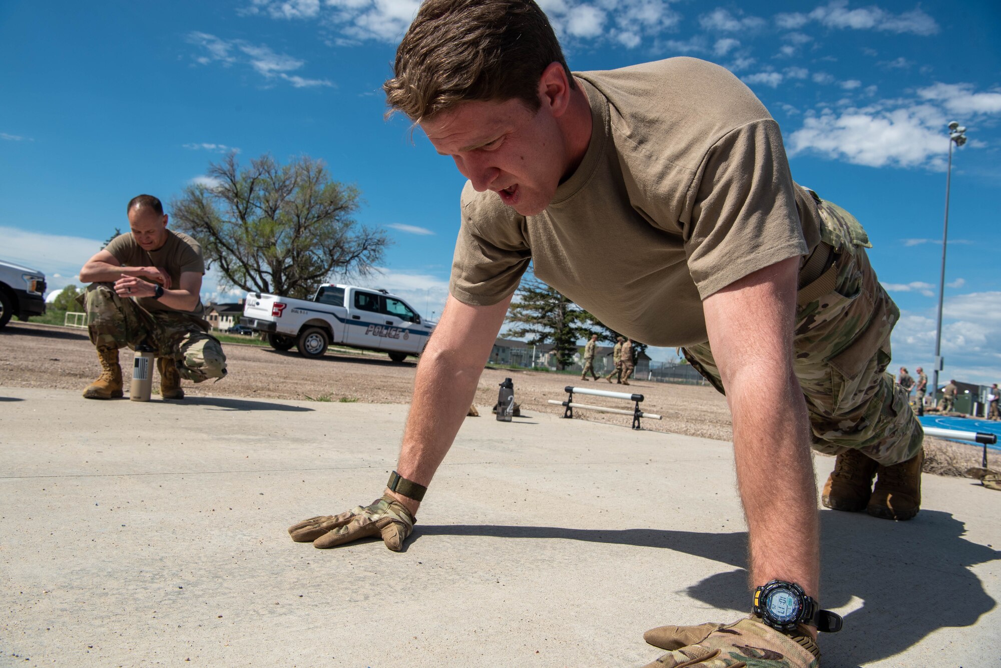 Man doing pushups