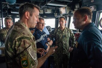 USS Paul Hamilton (DDG 60) hosts allied navies leadership.