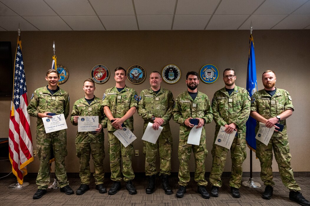 Royal New Zealand Air Force students attend a graduation ceremony.