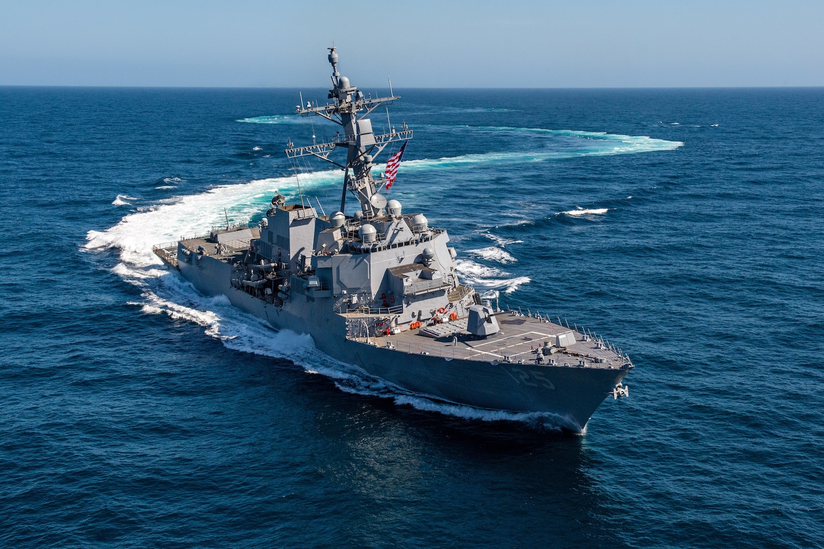 The future USS Jack H. Lucas (DDG 125) completed acceptance trials, May 18. DDG 125 is the first Arleigh Burke-class guided-missile destroyer built in the Flight III configuration.