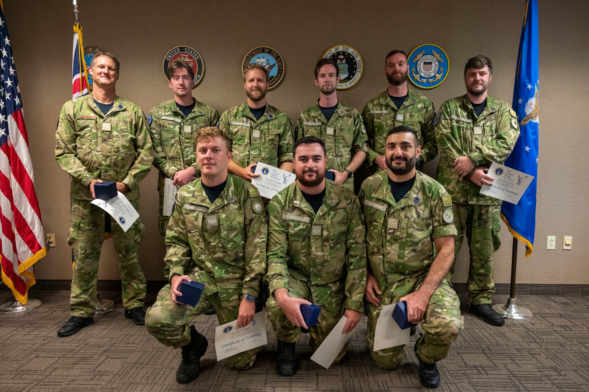 Royal New Zealand Air Force students attend a graduation ceremony.