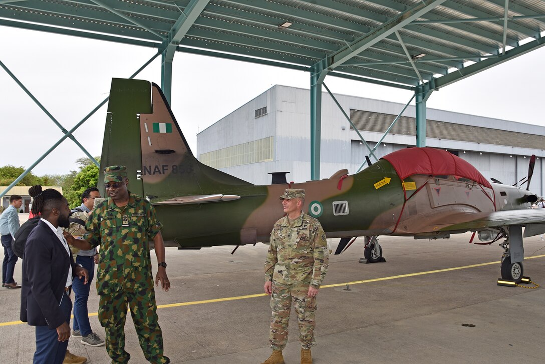 Senior U.S. Department of State and Department of Defense officials joined Nigerian Air Force Air Vice Marshal IG Lubo, representing Nigeria’s Chief of the Air Staff Air Marshal Isiaka Oladayo Amao, and other Nigerian partners to celebrate the completion of $38 million of improvements to the air base April 27.