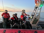 In January 2023, crews aboard an over-the-horizon boat from Maritime Safety and Security Team San Francisco evaluate a proposed boat crew communications system supporting the Research and Development Center, Defense Innovation Unit and C5I Service Center Team, who won the Commander Joel Magnussen Innovation Award for Management.