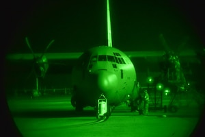 Airmen and aircraft from the 19th Airlift Wing participate in a rocket launch exercise