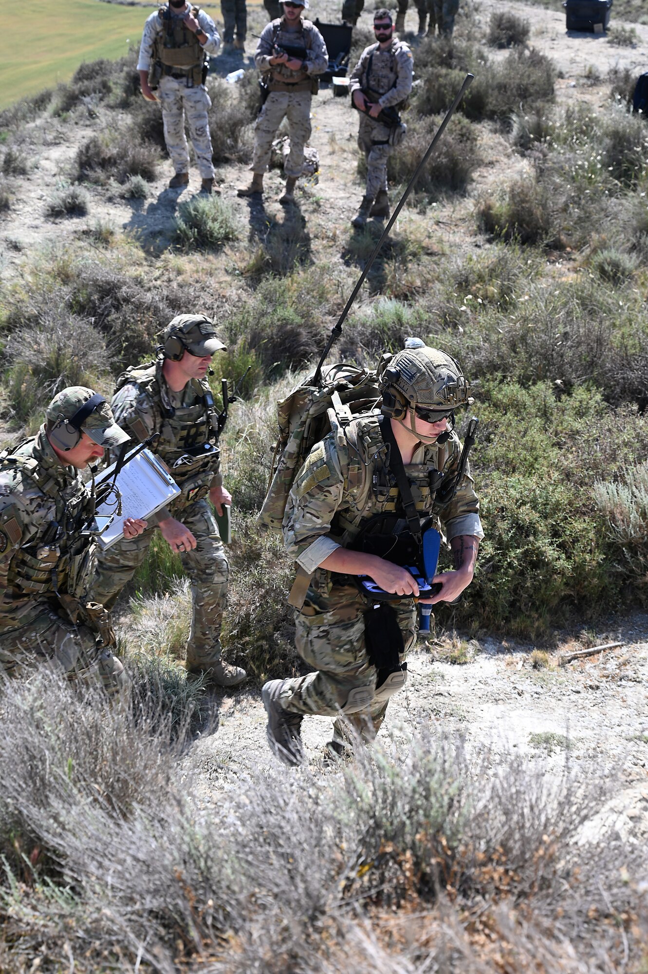 Airmen run up hill