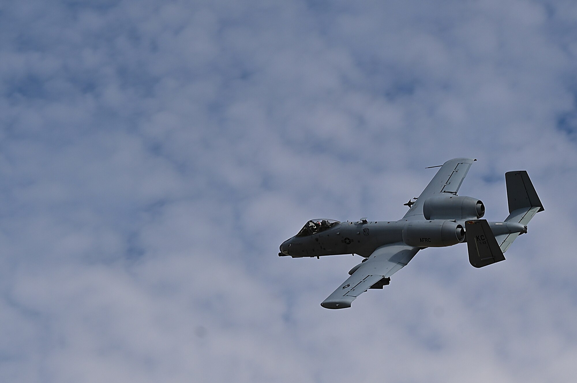 A10 airplane flying