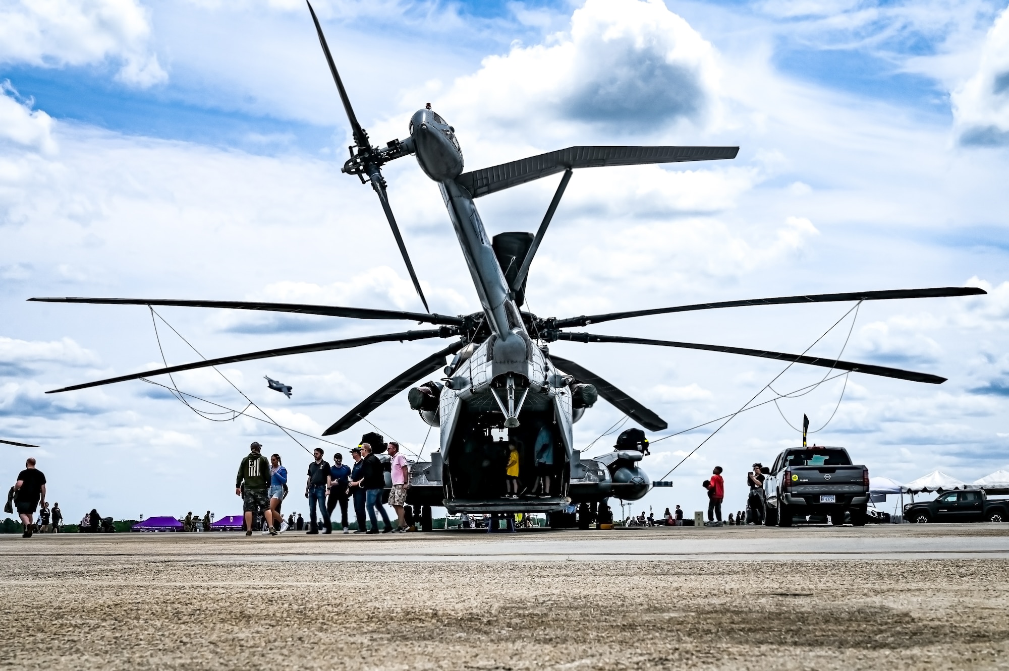 Power in the Pines returned after a five-year hiatus with the Air and Space Open House from 19-21 May, 2023, at Joint Base McGuire-Dix-Lakehurst, N.J. The ASOH is the largest public event held at JB MDL, showcasing air superiority from both the ground and sky. The flight line also displayed a variety of aircraft from many services of the military, as well as their guard and reserve components. These visuals served as a representation of JB MDL’s commitment to working with Joint Partners daily to support our national defense, and to thank the local community for its continued support.