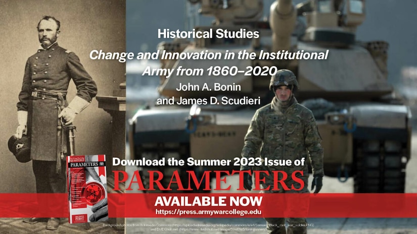 Change and Innovation in the Institutional Army from 1860–2020
John A. Bonin and James D. Scudieri
US Army War College, Strategic Studies Institute, US Army War College Press