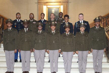 Brig. Gen. Aaron R. Dean II, adjutant general, District of Columbia National Guard, served as guest speaker for the Howard University Reserve Officers' Training Corps (ROTC) commissioning ceremony, May 17, 2023.

According to Howard's ROTC program website, the goal of these programs is to help students become officers and leaders in the U.S. Air Force, U.S. Space Force and U.S. Army.

During Dean's speech, he commended the newly commissioned officers of the United States Army for reaching a pivotal point of earning the rank of Second Lieutenant.
"It is at this rank that your commanders will task you with complex and difficult tasks that seem impossible. 
He expressed that only one percent of the American population currently serve in the armed forces because the requirements are many and the selection process is very competitive.

"But I am certain, beyond a reasonable doubt, that the Howard ROTC program gave you the tools and honed the skills you will need to professionally serve the Soldiers that you will be entrusted to lead."

(Photos contributed by Howard University)