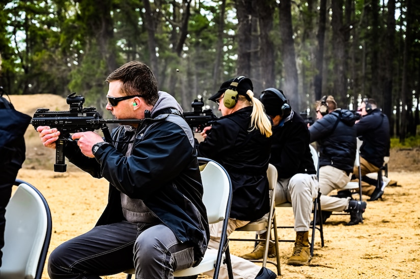 U.S. Army Reserve Criminal Investigation Division Special Agents participate in their annual training ‘Guardian Shield’ during May, 2023, at Joint Base McGuire-Dix-Lakehurst, N.J. CID is made up of professional, federal law enforcement officers who investigate felony crimes. CID Special Agents are commonly in suits and plain clothes as they conduct their investigations. Military Police officers are uniformed officers who may perform traffic duties on base, law and order policing, or detainee and detention operations abroad. Annual trainings like GS23 are essential to mission success not only for classroom and weapons qualifications, but also for agents to network and leverage experience from multiple law enforcement backgrounds.