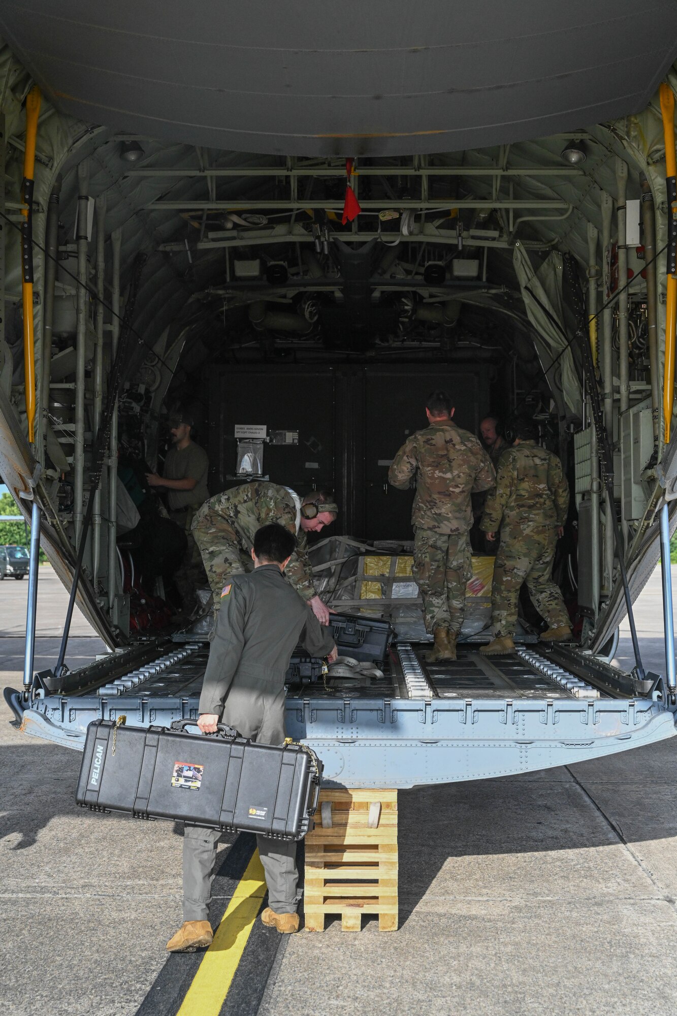 Airmen and aircraft from the 19th Airlift Wing participate in a rocket launch exercise