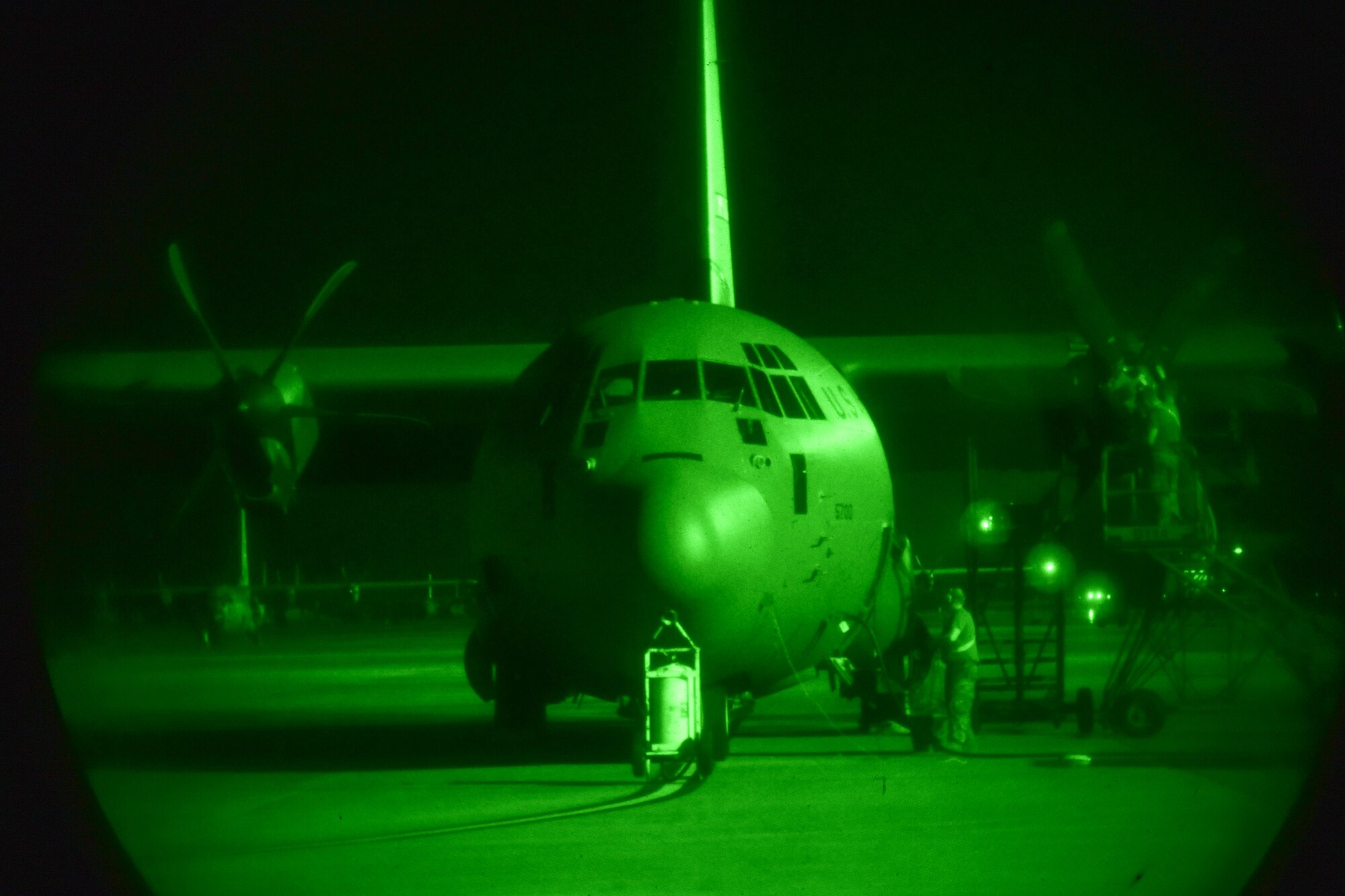 Airmen and C-130J aircraft participate in a Rocket Launch exercise