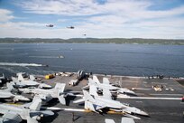 U.S. Navy’s newest aircraft carrier, USS Gerald R. Ford (CVN 78), arrived in Oslo, Norway, for a scheduled port visit, May 24.