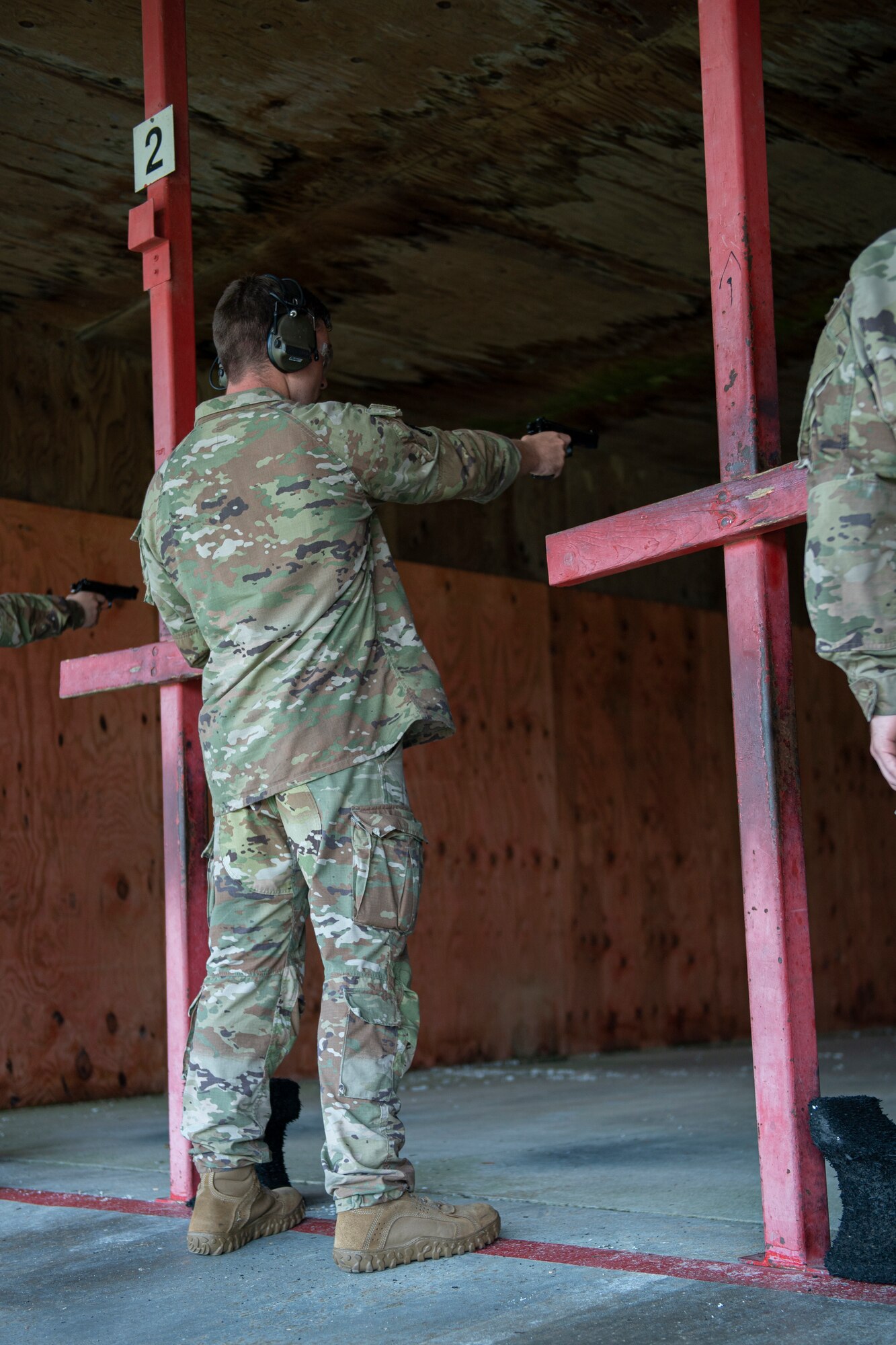 Airman shoots weapon during competition