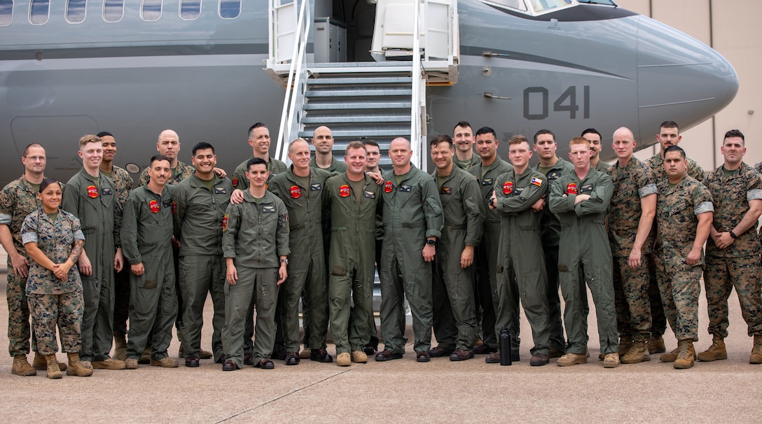 4th Marine Aircraft Wing C-40A Lands at Naval Air Station Joint Reserve Base Fort Worth