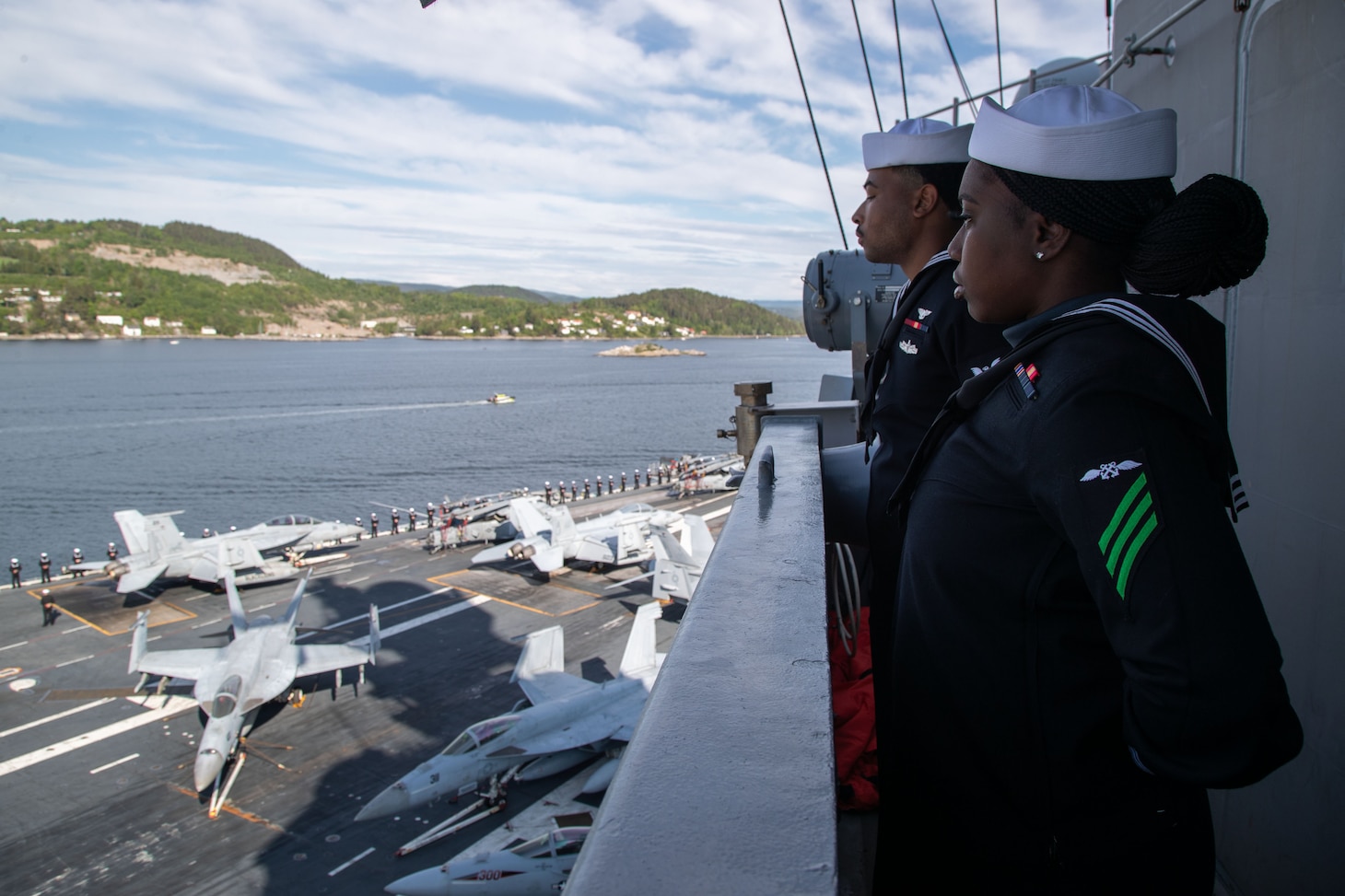 U.S. Navy’s newest aircraft carrier, USS Gerald R. Ford (CVN 78), arrived in Oslo, Norway, for a scheduled port visit, May 24.