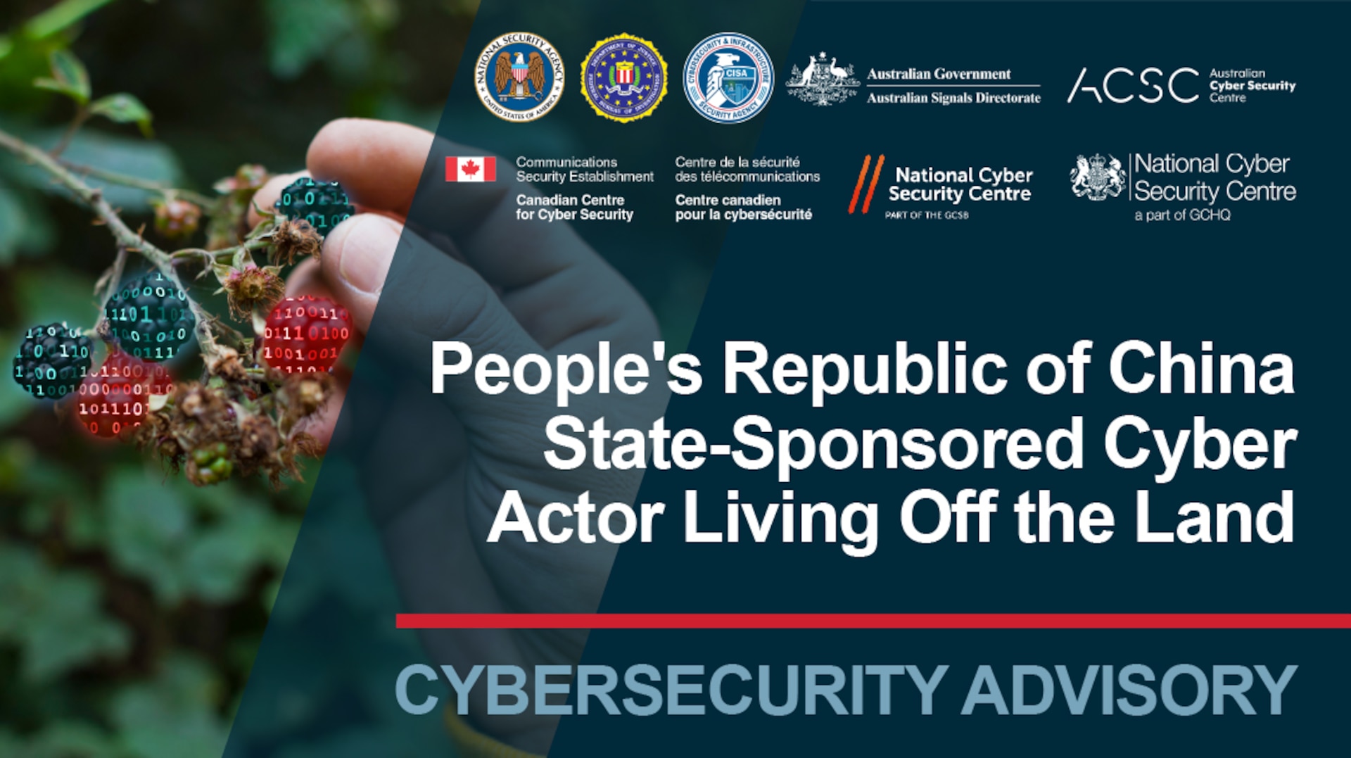 CSA: People's Republic of China State-Sponsored Cyber Actor Living Off the Land