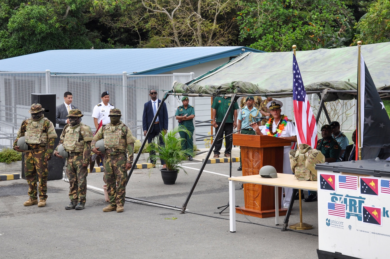 U.S. Indo-Pacific Command, delivers equipment to the Papua New Guinea Defence Force