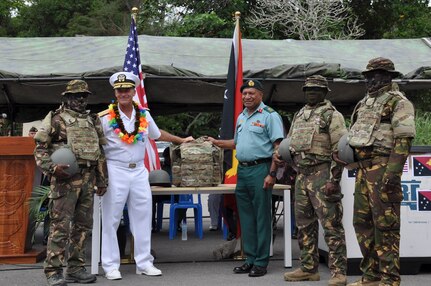U.S. Indo-Pacific Command, delivers equipment to the Papua New Guinea Defence Force