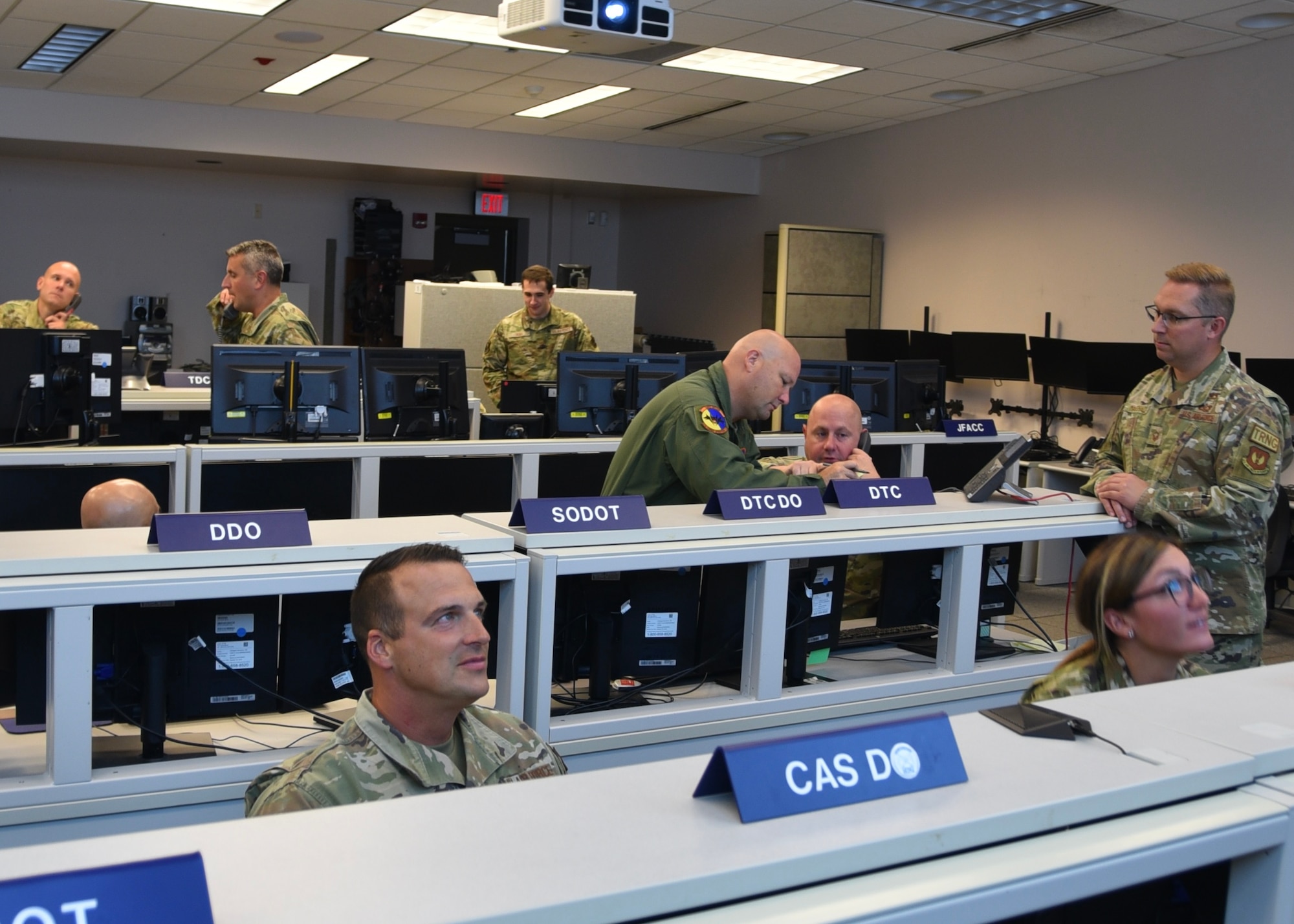 Airmen of the New York Air National Guard’s 152nd Air Operations Group run weapons system checks and review the command and control air tasking cycle at Hancock Air National Guard Base, NY.