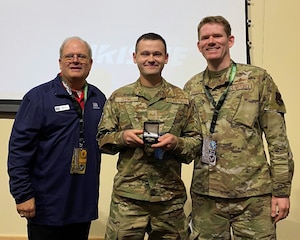 SrA Steven Orozco-Ocampo, 439th Communications Squadron, wins second place.