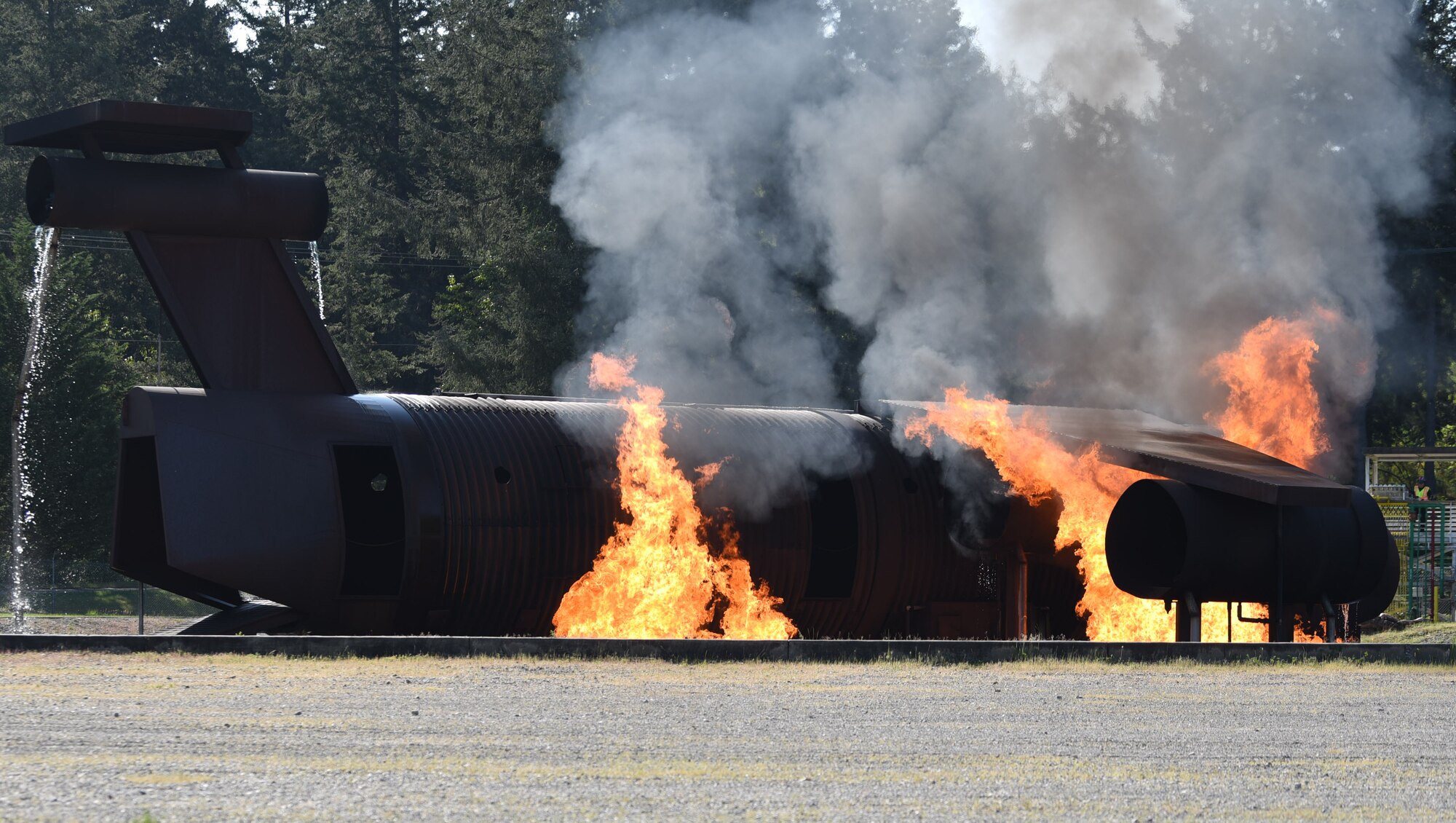 The MARE tested JBLM’s response to a simulated aircraft crash and ability to collaborate with other first responders and service members on base. (U.S. Air Force photo by Airman 1st Class Kylee Tyus)