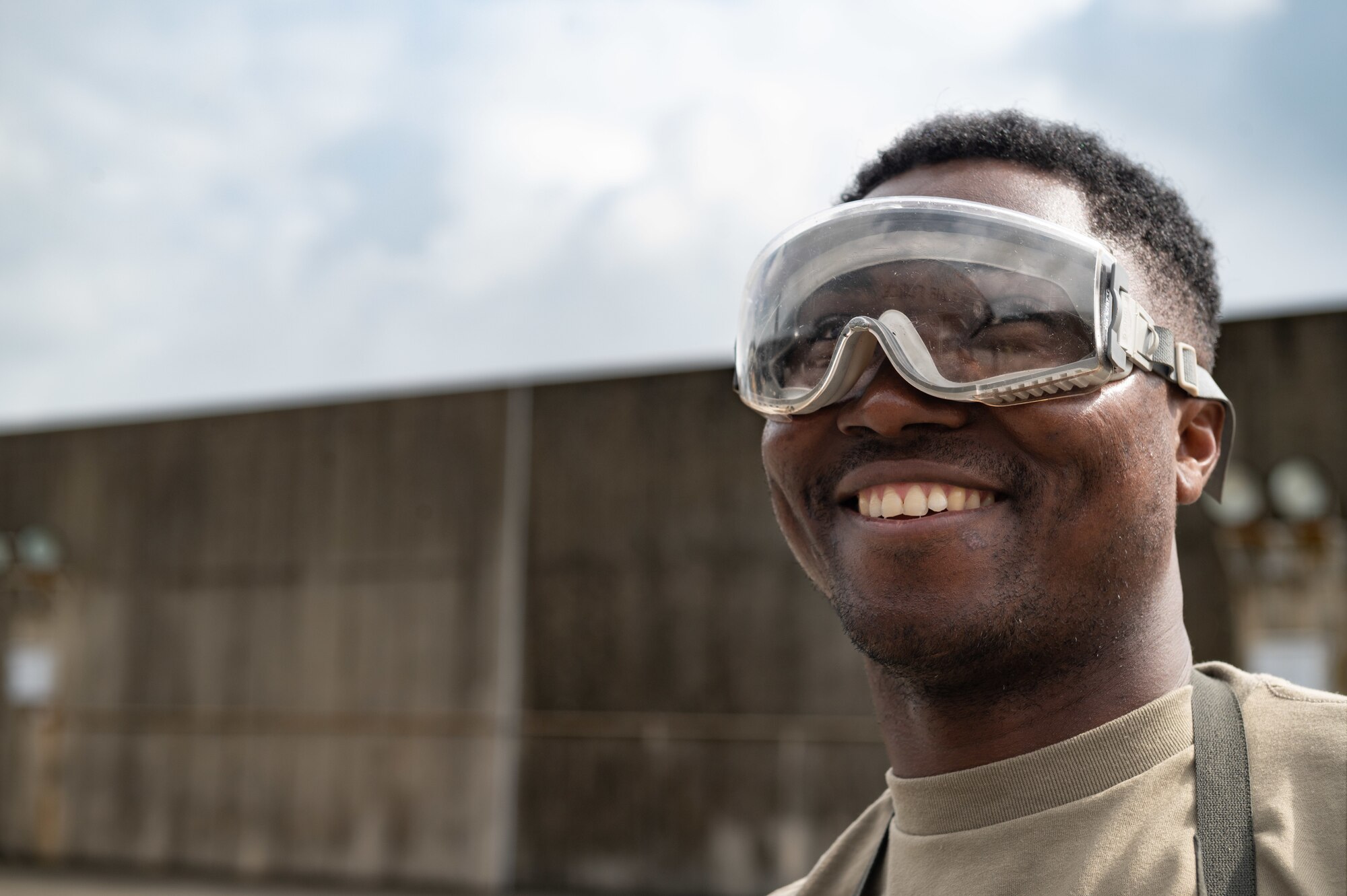 Airman smiles