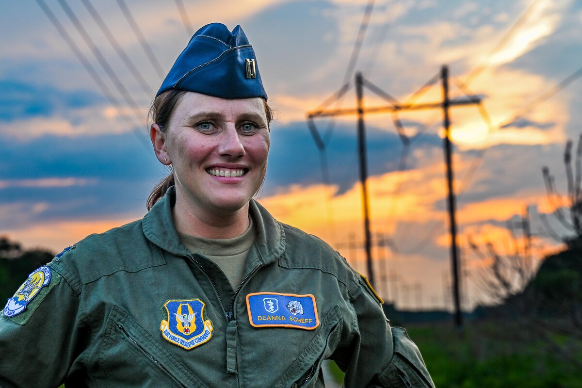 Capt. Deanna Scheff, a medical entomologist with the 757th Airlift Squadron, poses for a photo on May 16, 2023, at Joint Base Charleston, South Carolina.