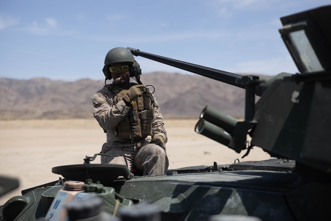 A U.S. Marine prepares for a land navigation assessment
