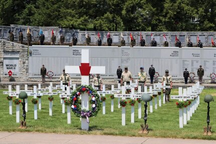 The 28th Infantry Division held its annual memorial service, which included the laying or wreaths at the 28th Infantry Division National Shrinein Boalsburg, Pa., May 21, 2023.