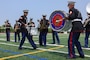 The Quantico Marine Band performs at Hauppauge High School, Long Island, New York during the first day of Fleet Week New York (FWNY), May 24, 2023. Throughout FWNY 2023, more than 3,000 service members from the Marine Corps, Navy and Coast Guard and our NATO allies from Great Britain, Italy and Canada are engaging in special events throughout New York City and the surrounding Tri-State Region, showcasing the latest capabilities of today’s maritime services and connecting with citizens. The events include free public ship tours, military static displays, and live band performances and parades. (U.S. Marine Corps photo by Lance Cpl. David Brandes)