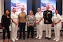 U.S. Marines and Sailors pose for a photo at the Women’s Military Panel: An Insider View of Women in the Military at New York University during Fleet Week New York (FWNY), May 25, 2023. FWNY 2023 provides an opportunity for the American public to meet Marines, Sailors, and Coast Guardsmen and see first-hand the latest capabilities of today’s maritime services. (U.S. Marine Corps photo by Lance Cpl. Enos Jimenez)