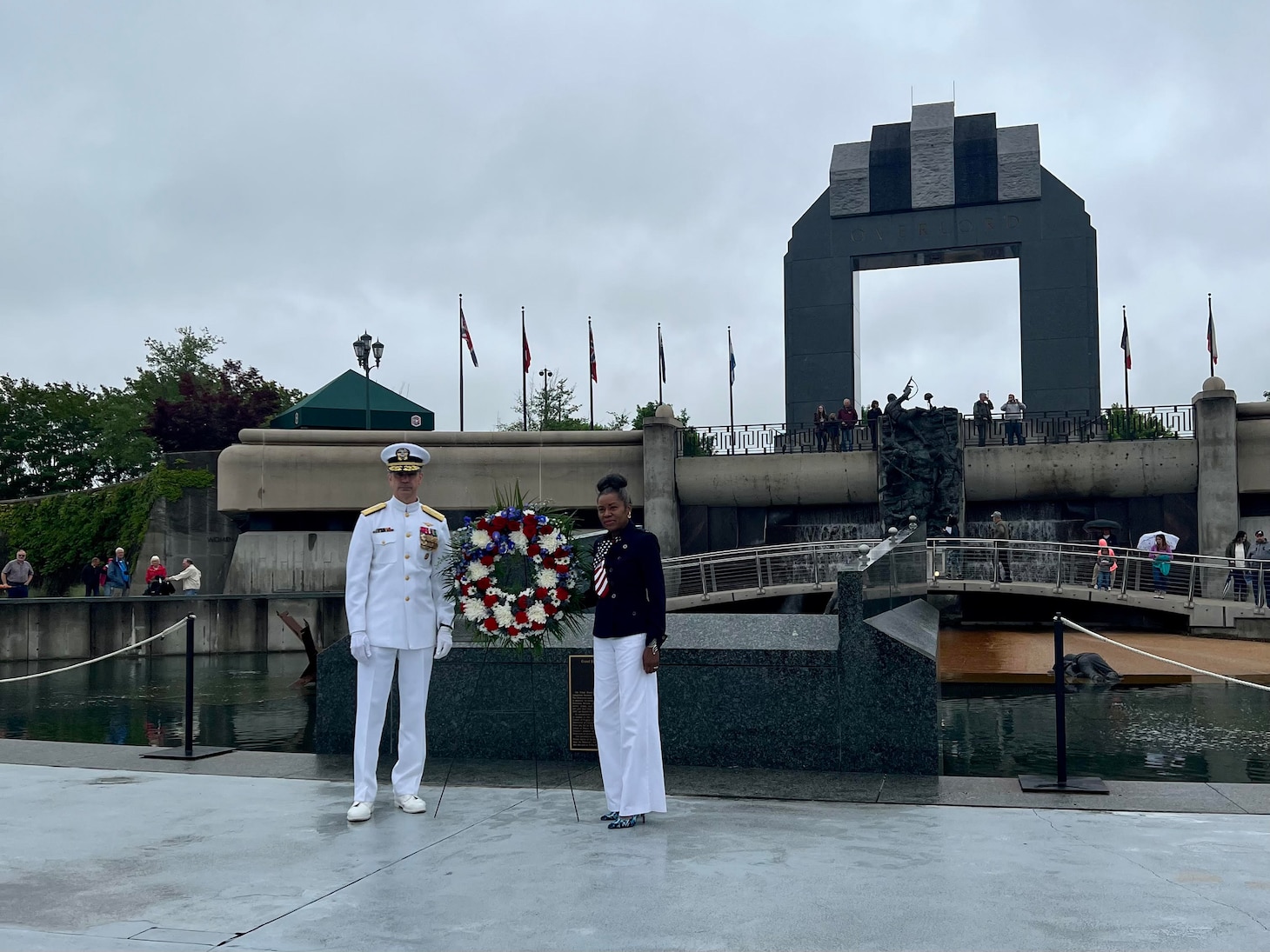 Rear Adm. Michael Steffen, Commander, Navy Reserve Forces Command, returned to his hometown to serve as the keynote speaker at the National D-Day Memorial’s observance event for Memorial Day, May 29, where hundreds of people gathered to honor and remember the men and women who died while serving in the U.S. military.