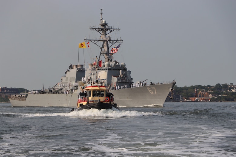 DCV Gelberman Leads the Parade of Ships during Fleet Week 2023